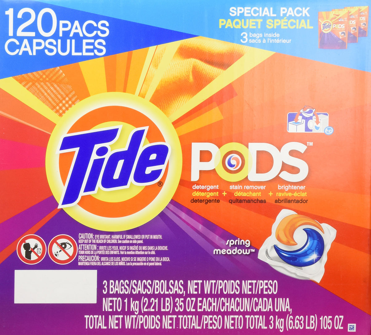 Tide Spring Meadow Pods, 132 Ounce