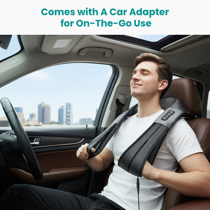 Nekteck Shiatsu Neck Massager with Heat for Pain Relief Deep Tissue, 2026 Upgraded 3D Back Shoulder Kneading Massage Pillow, Body Muscle Relaxation Tool Gifts for Him Her Mom Dad, Gray (NOT Cordless)
