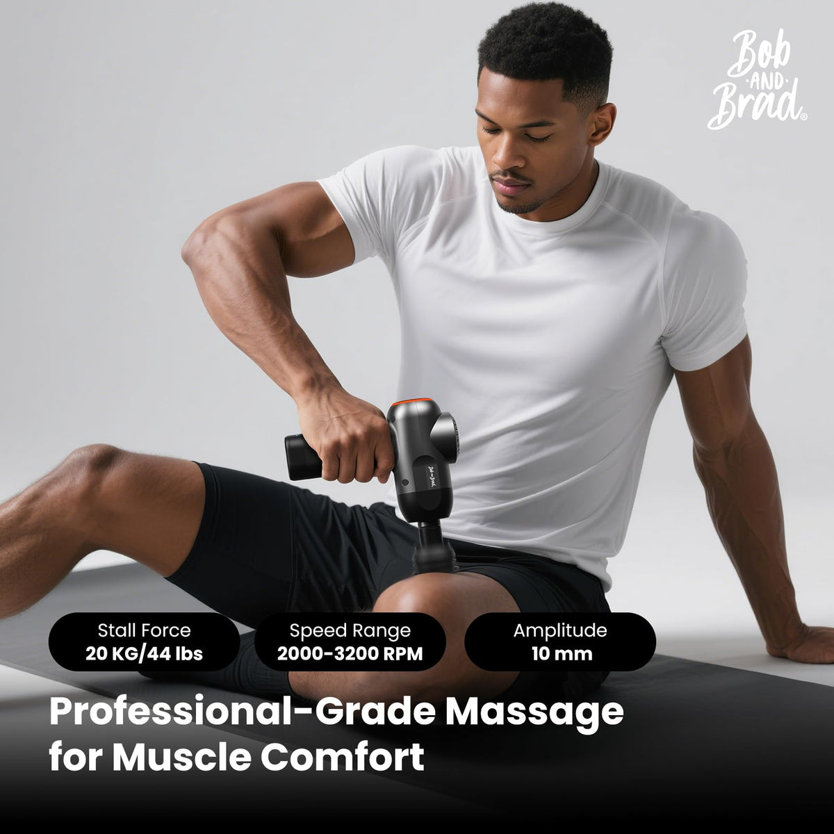 BOB AND BRAD C2 Massage Gun, FSA Eligible & HSA Approved Deep Tissue Percussion Massager Gun, Muscle Massager with 5 Speeds and 5 Heads, Electric Back Massagers for Professional Athletes Home Gym